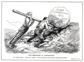 Lloyd George and Bonar Law Try to Solve the Irish Question with the Help of the Coalition Government Lever